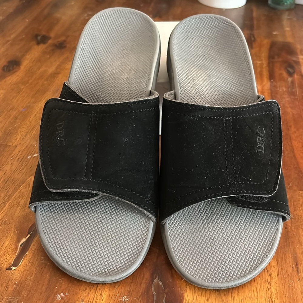 Excellent DRC Women's  Black Sandals Slides Adjustable Strap. .. Size: 38 or 7.5